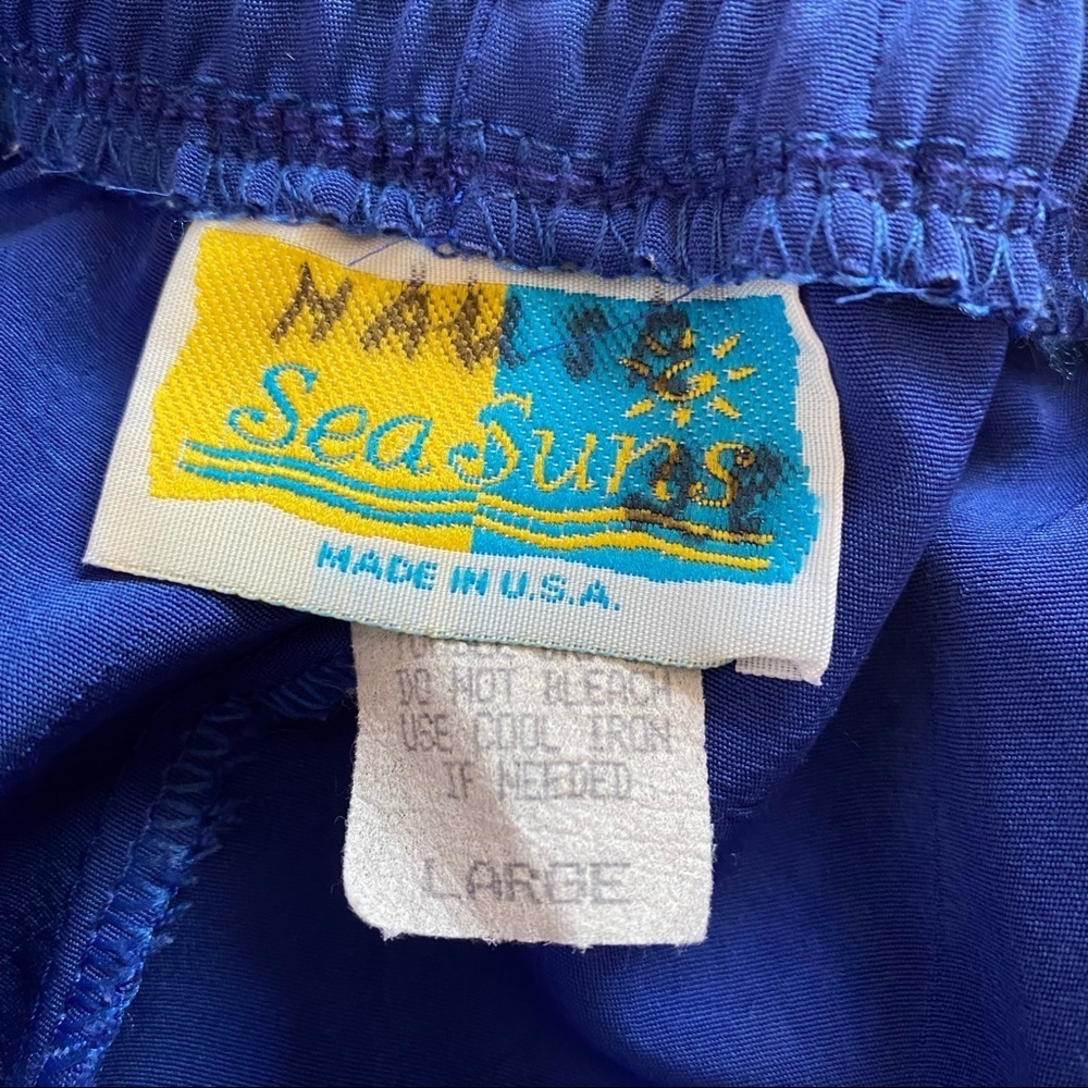 Sea Suns Vintage 3pc. Cobalt Blue Woman’s Pant Set *Petite* - Picture 13 of 16